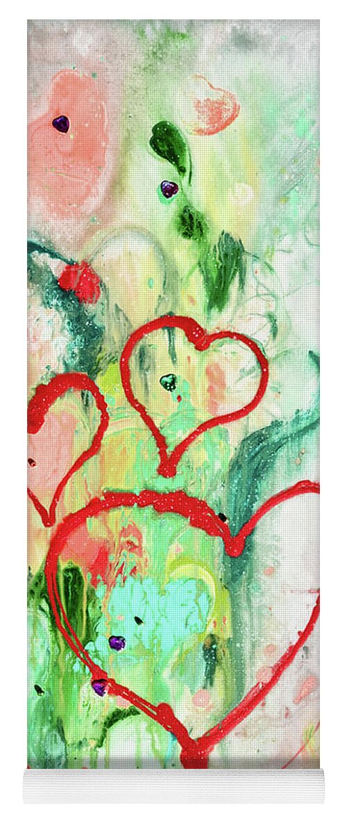 Abstract Yoga Mat featuring the painting Love 2 by Gina De Gorna