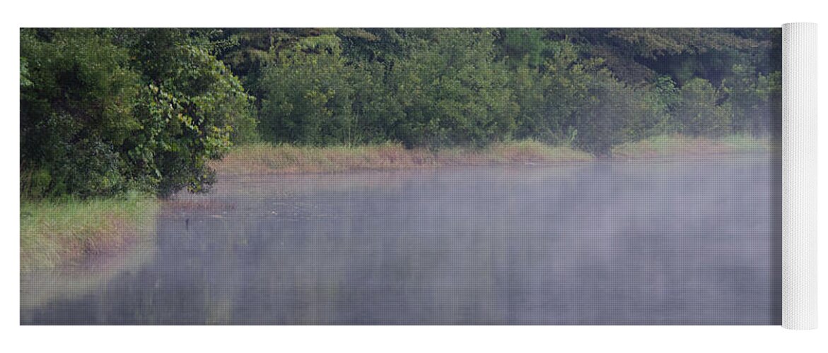 Fog Yoga Mat featuring the photograph Lowcountry Morning Lake Fog by Dale Powell