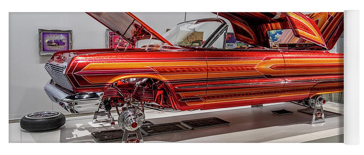 1963 Chevrolet Impala Yoga Mat featuring the photograph Lowrider - 1963 Chevrolet Impala by Gene Parks
