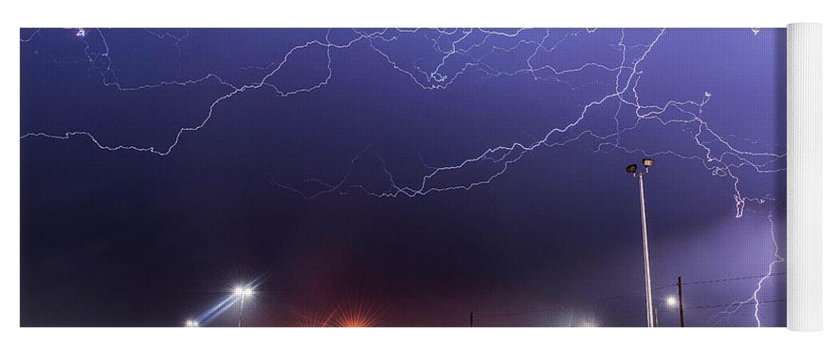 Lightning Yoga Mat featuring the photograph Luminous Skies by Marcus Hustedde