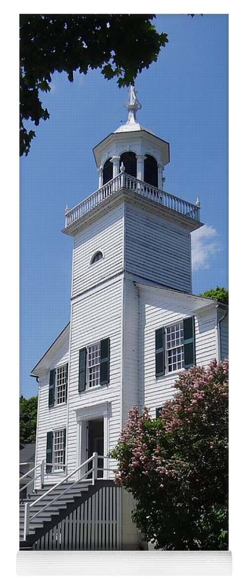 Mission Church Yoga Mat featuring the photograph Mackinac Island Mission Church by Keith Stokes