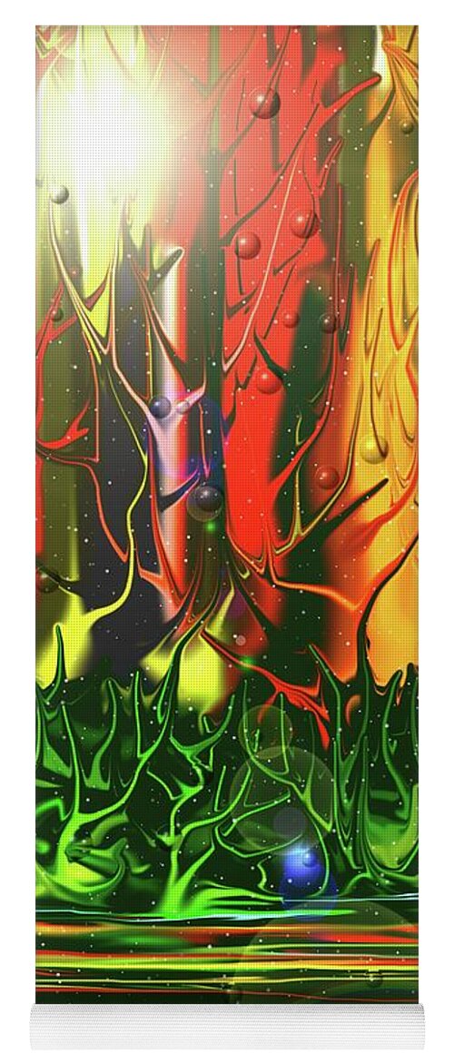 Forest Yoga Mat featuring the digital art Magic Forest 2 by Darren Cannell