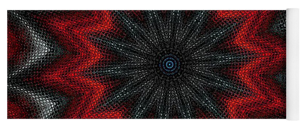 Digital Painting Yoga Mat featuring the digital art Mandala by David Lane