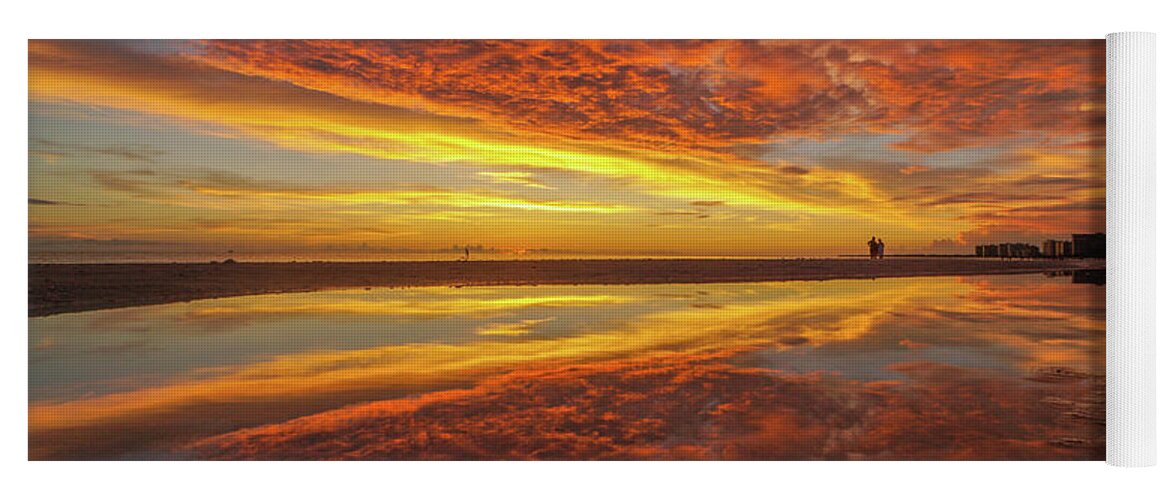 Marco Island Yoga Mat featuring the photograph Marco Fire Sky by Joey Waves