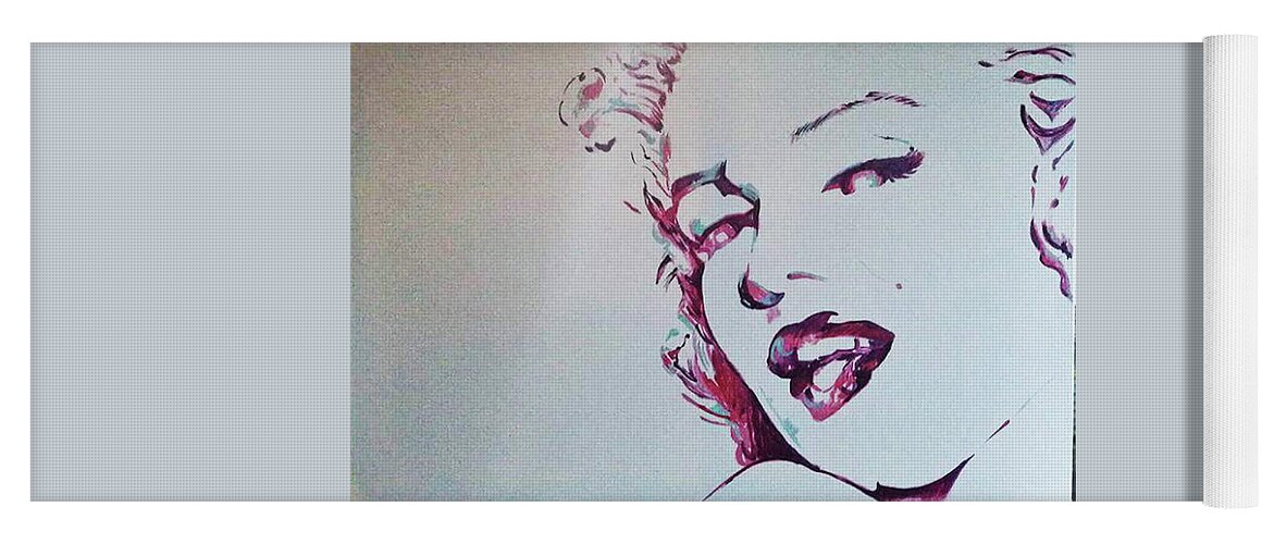 Simple Pic Of Marilyn Monroe I Her Day Yoga Mat featuring the painting Marilyn by Femme Blaicasso