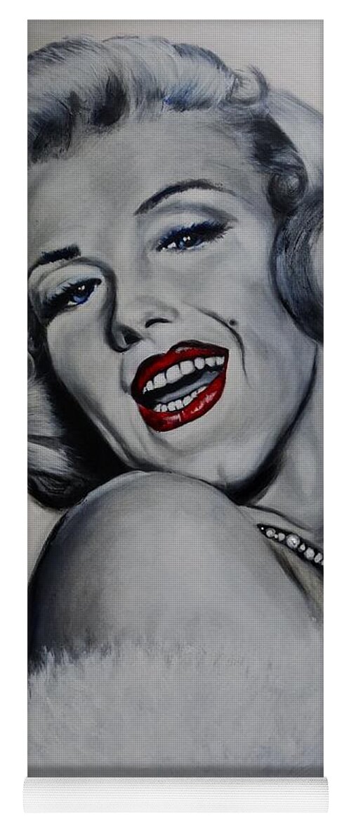  Marilyn Monroe Yoga Mat featuring the painting Marilyn Monroe by Eric Dee