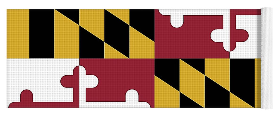 Maryland Flag Yoga Mat featuring the photograph Maryland State Flag by Robert Banach