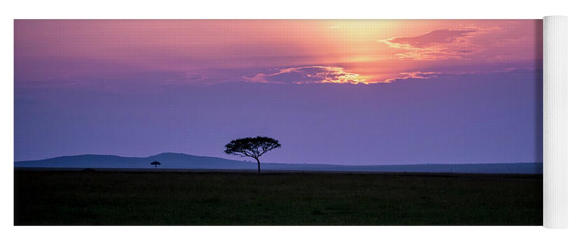 Africa Yoga Mat featuring the photograph Masai Mara Sunset by David Morefield