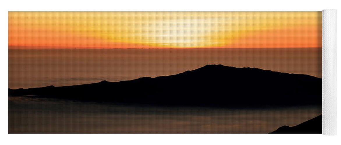 Mauna Kea Yoga Mat featuring the photograph Mauna Kea Sunset by Jennifer Ancker