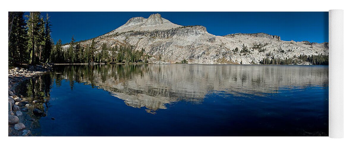 Sierra Nevada Yoga Mat featuring the photograph May Lake Panorama by Greg Nyquist