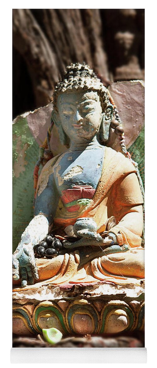 Aptos Ca Yoga Mat featuring the photograph Medicine Buddha with Offerings by Carol Lynn Coronios