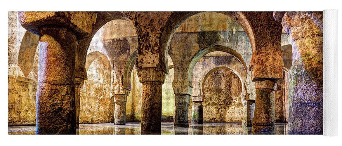 Cistern Yoga Mat featuring the photograph Medieval Cistern in Caceres 01 by Weston Westmoreland