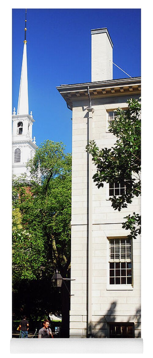 Cambridge Yoga Mat featuring the photograph Memorial Chapel, Harvard Yard by James Kirkikis