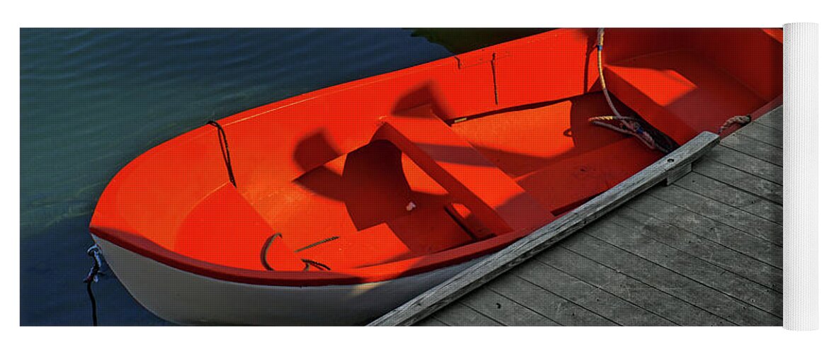 Rowboat Yoga Mat featuring the photograph Merrily Merrily by Nikolyn McDonald
