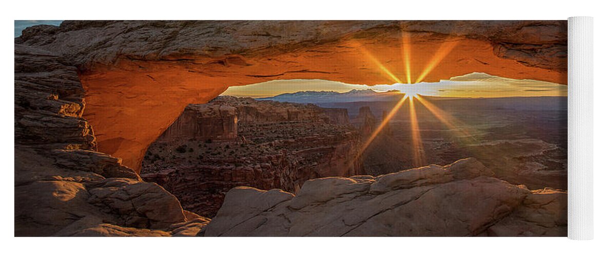 Mesa Arch Yoga Mat featuring the photograph Mesa Arch Sunrise by Dan Norris