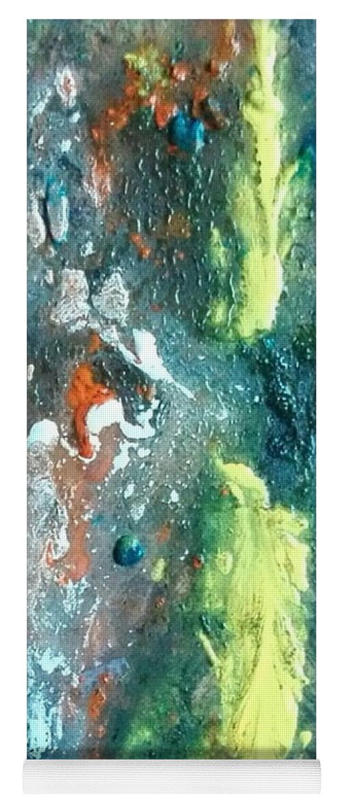 Acrylic Abstract Yoga Mat featuring the painting Metamorphosis by Denise Morgan