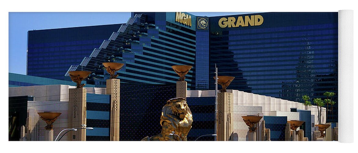 Mgm Grand Hotel Casino Yoga Mat featuring the photograph MGM GRAND Hotel Casino by Mariola Bitner