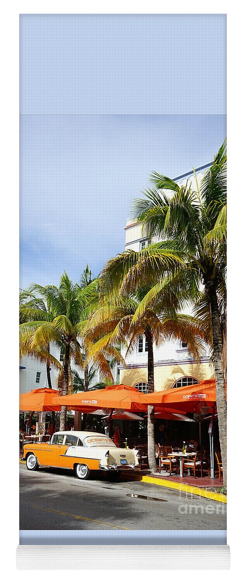 Miami South Beach Ocean Drive 8 Yoga Mat featuring the photograph Miami South Beach Ocean Drive 8 by Nina Prommer