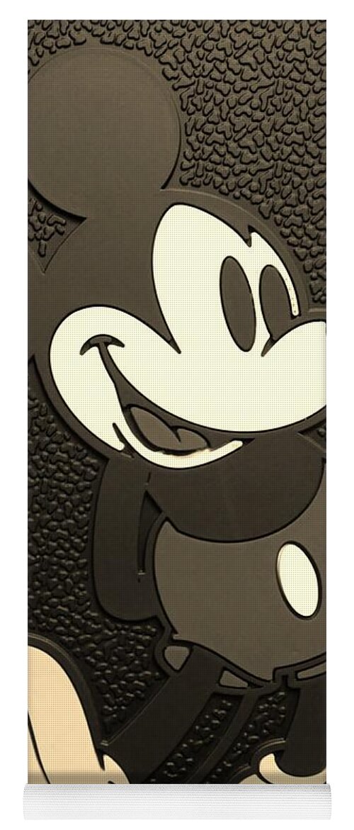 Mickey Mouse Yoga Mat featuring the photograph Mickey Mat Sepia by Rob Hans