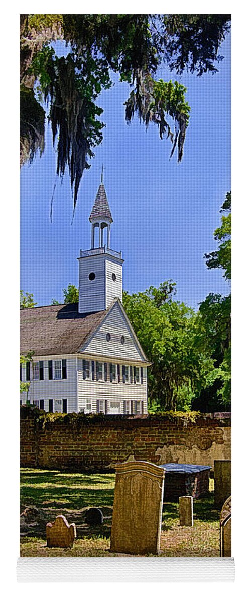 Church Yoga Mat featuring the photograph Midway Congregational Church by Priscilla Burgers