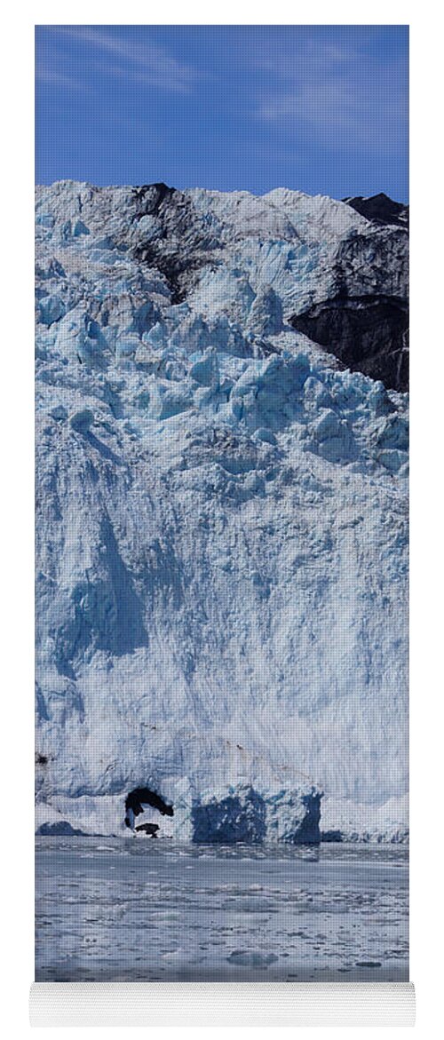 Alaska Yoga Mat featuring the photograph Mighty Holgate Glacier by Jennifer White