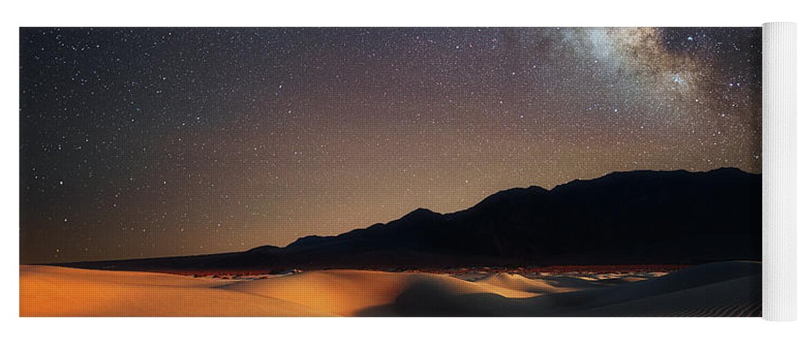 California Yoga Mat featuring the photograph Milky Way Over Mesquite Dunes by Darren White