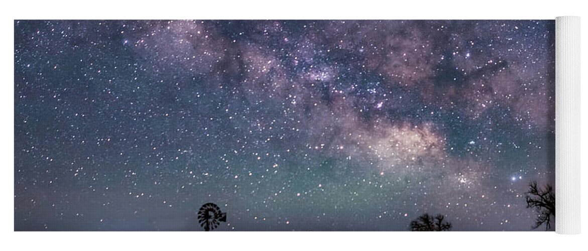 Categories Yoga Mat featuring the photograph Milky Way Over the Prairie by Dawn Key