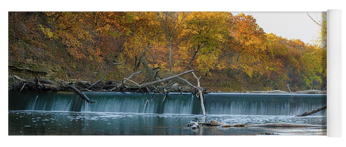 Miller's Dam Yoga Mat featuring the photograph Miller's Dam Pano by Jeff Phillippi