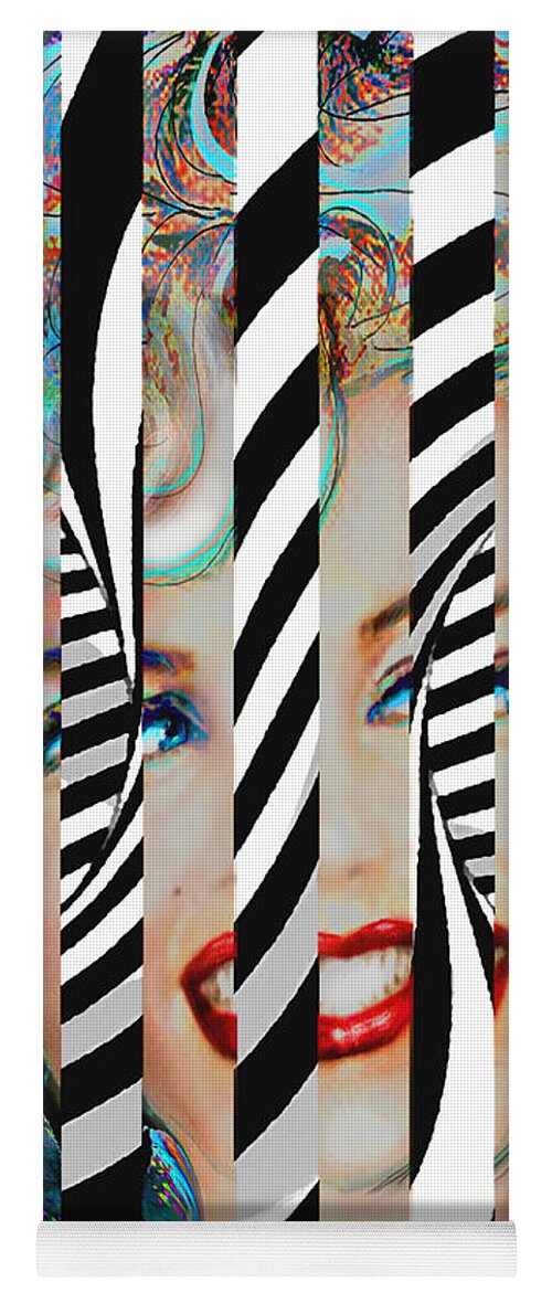 Portrait Yoga Mat featuring the painting MMother Of Pearl SIS 3 by Theo Danella
