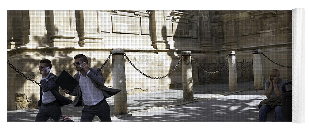 Men Yoga Mat featuring the photograph Modern Times 2 - Sevilla by Madeline Ellis