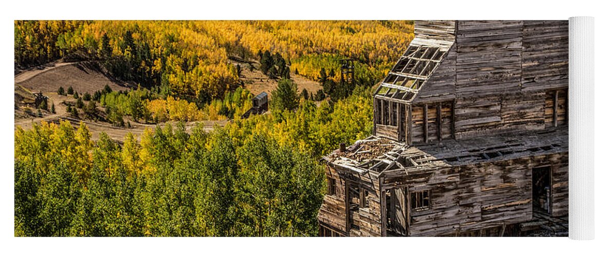 Colorado Yoga Mat featuring the photograph Mollie Kathleen Gold Mine in Autumn by Dawn Key
