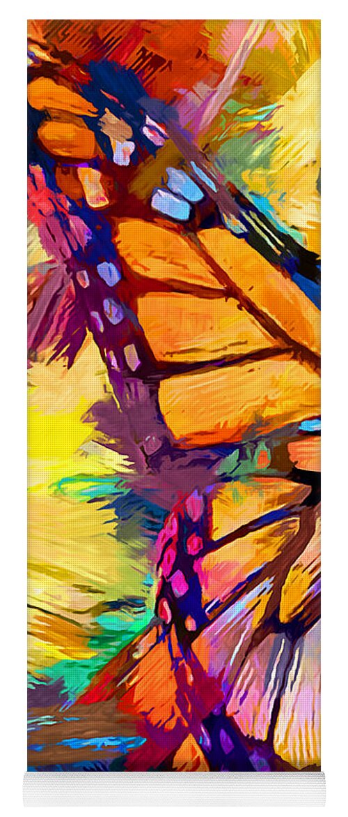 Insect Yoga Mat featuring the painting Monarch Butterfly by Chris Butler