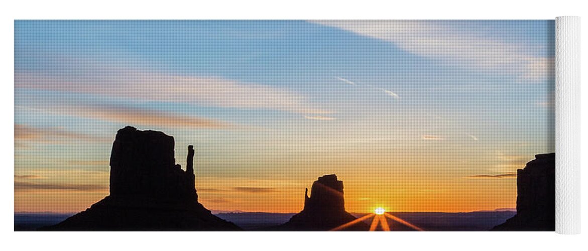 Photography Yoga Mat featuring the photograph Monument Valley Sunrise by Joe Kopp