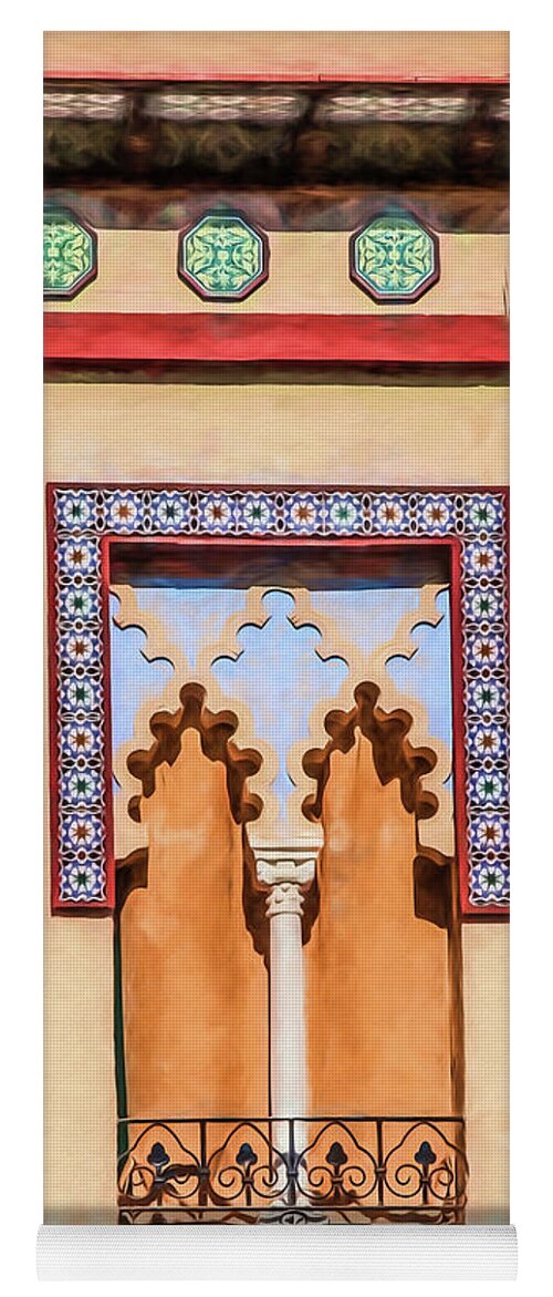 Arabic Yoga Mat featuring the photograph Moorish Window by David Letts