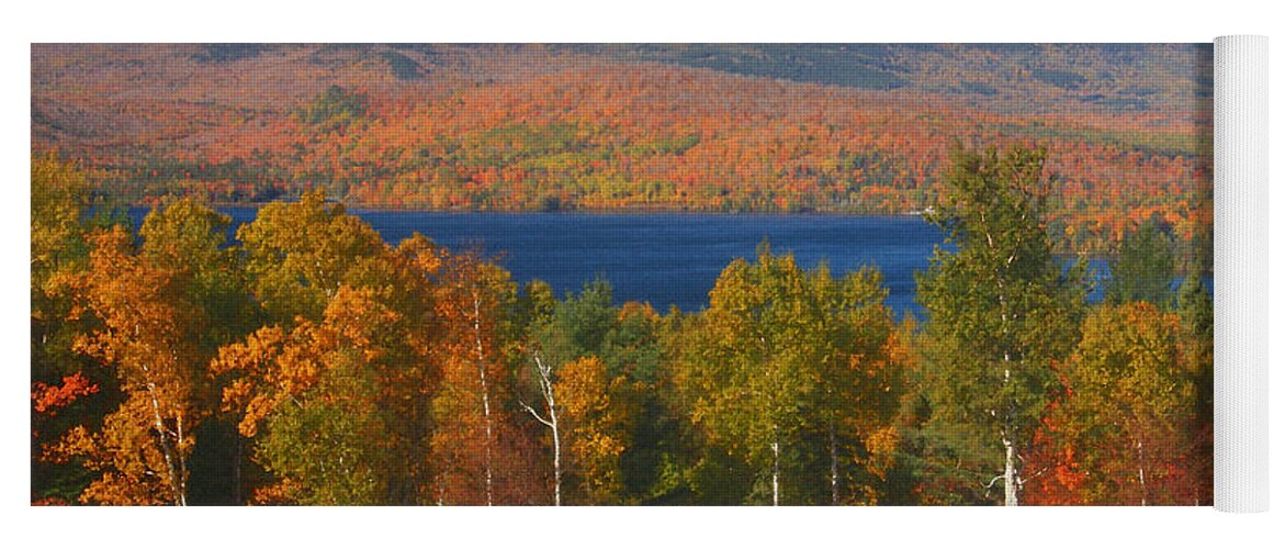 Moosehead Lake Yoga Mat featuring the photograph Moosehead Lake in Autumn by John Burk