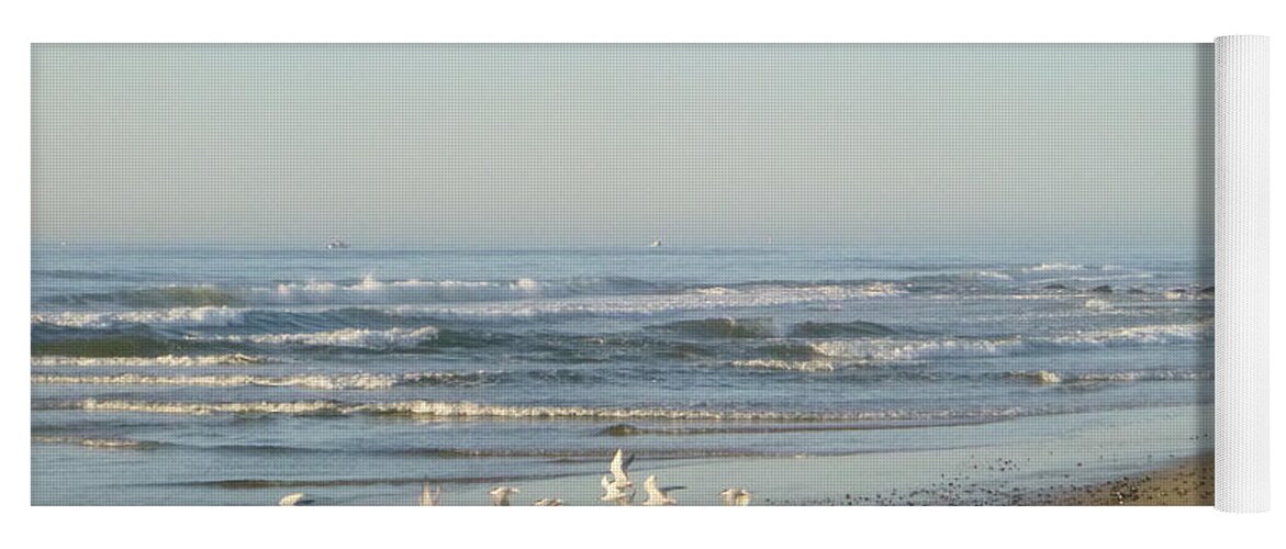 Ocean Yoga Mat featuring the photograph Morning Beach by Ellen Paull