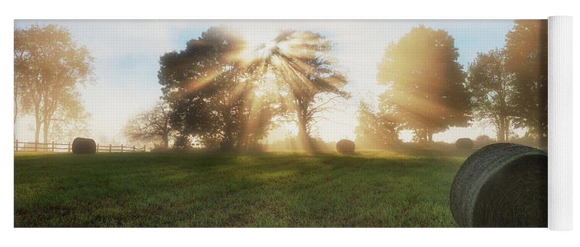 Beams Of Light Yoga Mat featuring the photograph Morning Rolls by Bill Wakeley