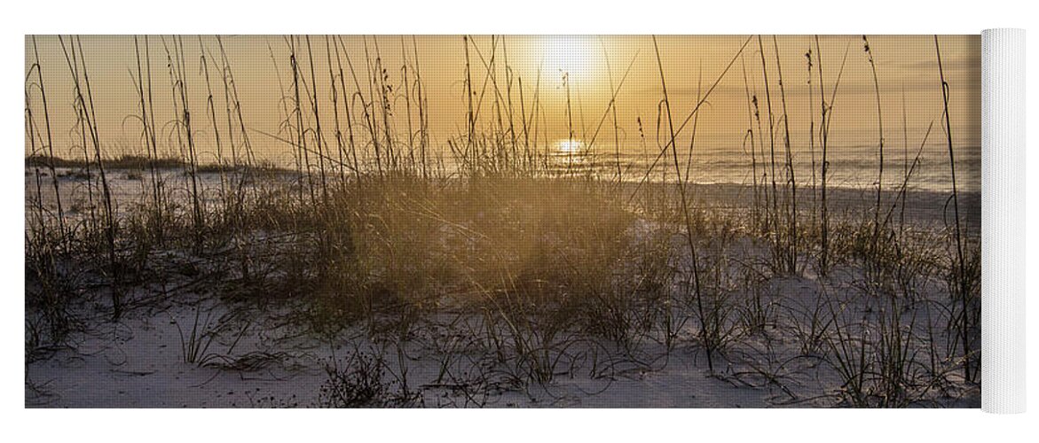 Alabama Yoga Mat featuring the photograph Morning sunrise over the dunes by John McGraw