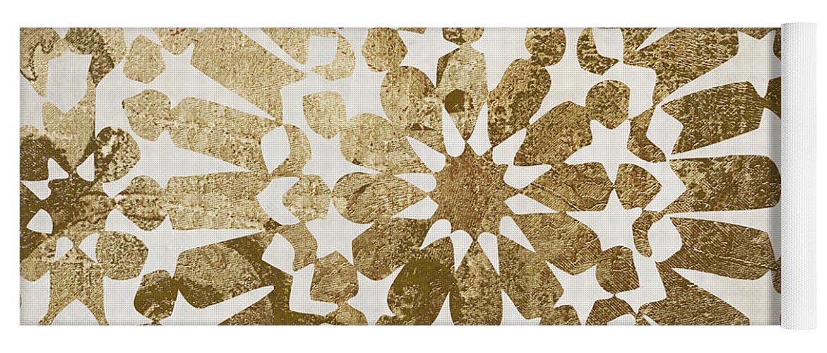 Gold Yoga Mat featuring the painting Moroccan Gold II by Mindy Sommers