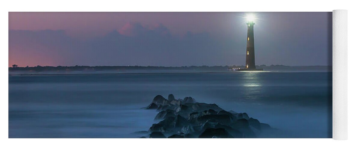 Morris Island Lighthouse Yoga Mat featuring the photograph Morris Island Lighthouse Treasure by Dale Powell