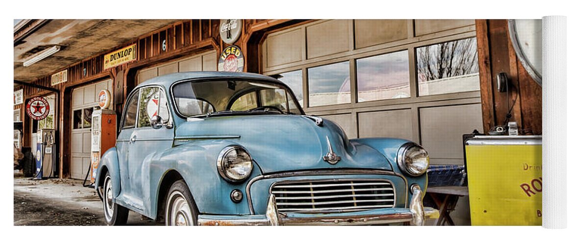 Morris Minor Yoga Mat featuring the photograph Morris Minor by Heather Applegate