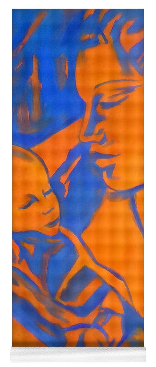 Art Yoga Mat featuring the painting Motherhood II by Helena Wierzbicki