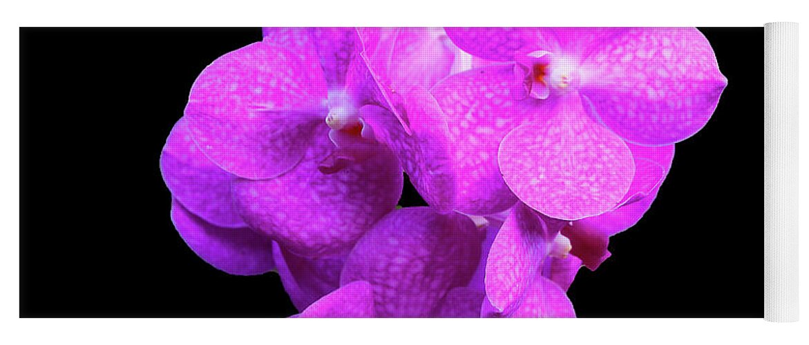 Nature Yoga Mat featuring the photograph Mottled Orchids by Mariarosa Rockefeller