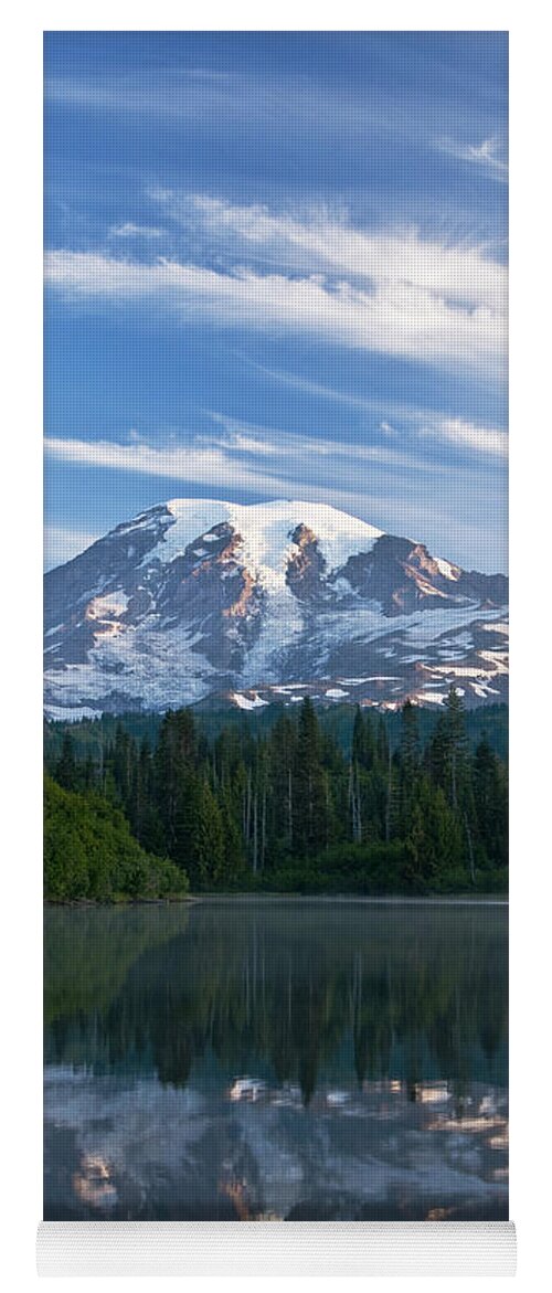 Amazing Yoga Mat featuring the photograph Mount Rainier Reflections by Greg Vaughn - Printscapes