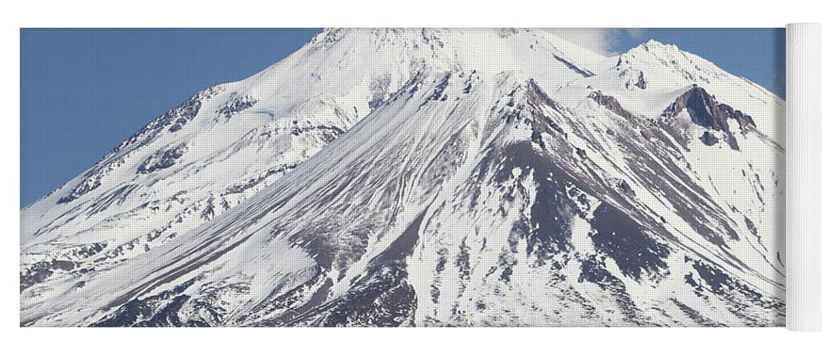 Mount Shasta California Yoga Mat featuring the digital art Mount Shasta California by Tom Janca