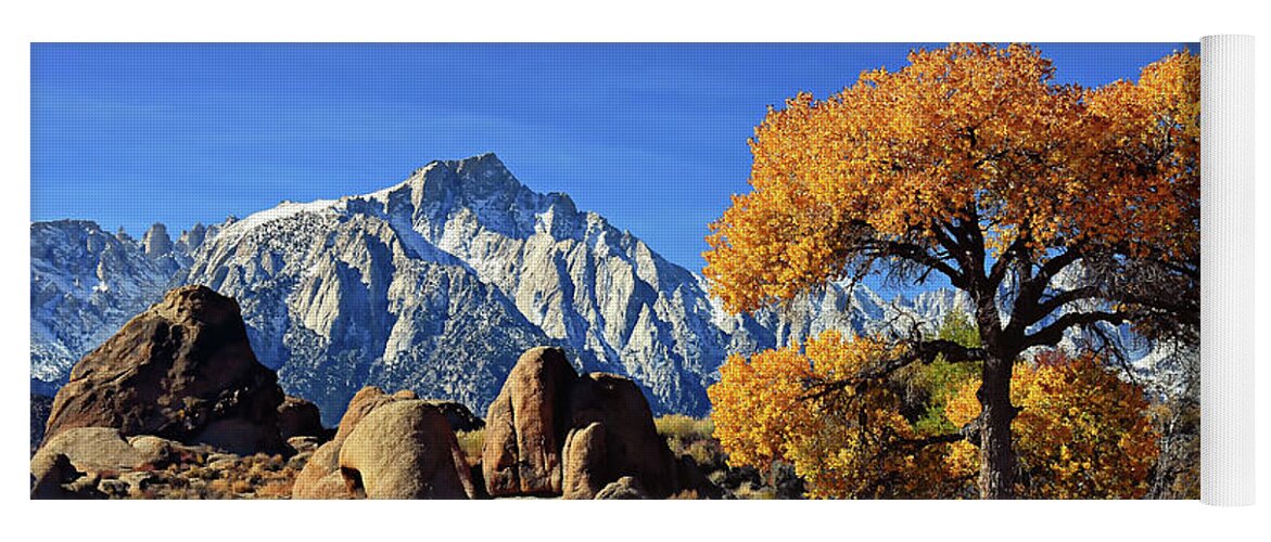 Whitney Yoga Mat featuring the photograph Mount Whitney by Lawrence Knutsson