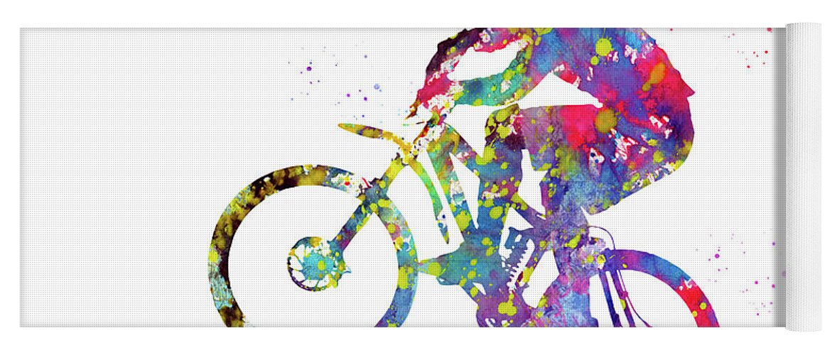 Mountain Bike Yoga Mat featuring the digital art Mountain Bike by Erzebet S