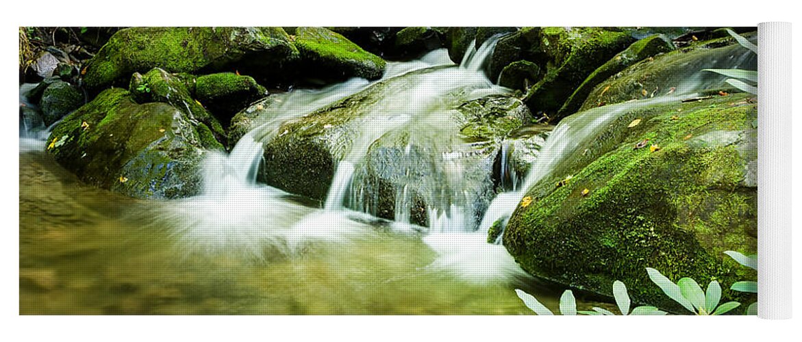 Nature Yoga Mat featuring the photograph Mountain Stream by John Kirkland