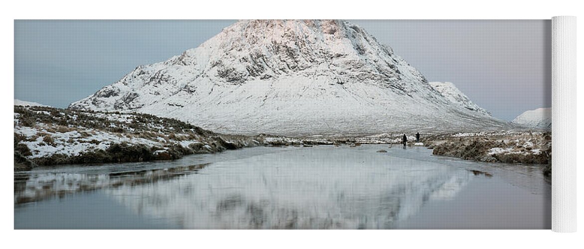 The Buachaille Yoga Mat featuring the photograph Mountain Sunrise by Grant Glendinning