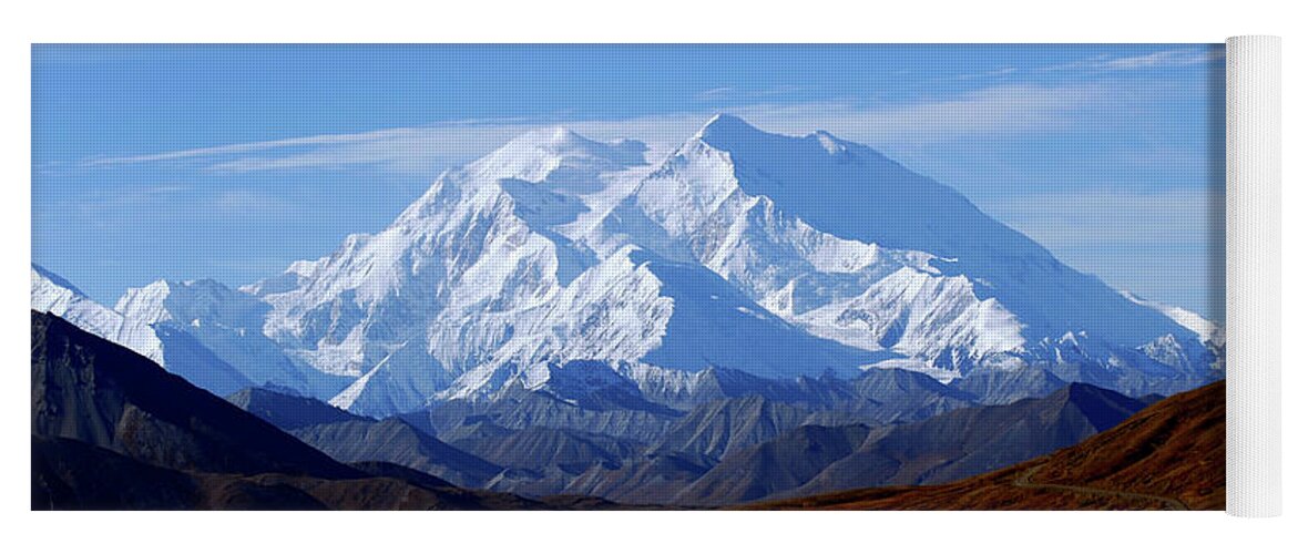 Denise Bruchman Yoga Mat featuring the photograph Mt. McKinley by Denise Bruchman